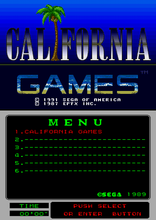 California Games (Mega-Tech) Title Screen